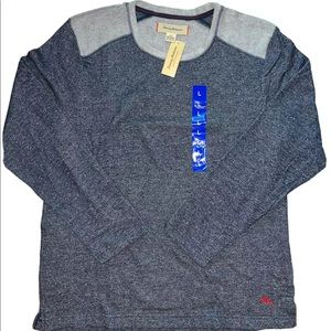 Tommy Bahama Mens Size L Lounge Crew Neck Fleece Pullover Blue